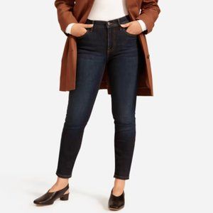 Everlane Authentic Stretch Mid-Rise Skinny Jeans Size 26 Deep Indigo Wash